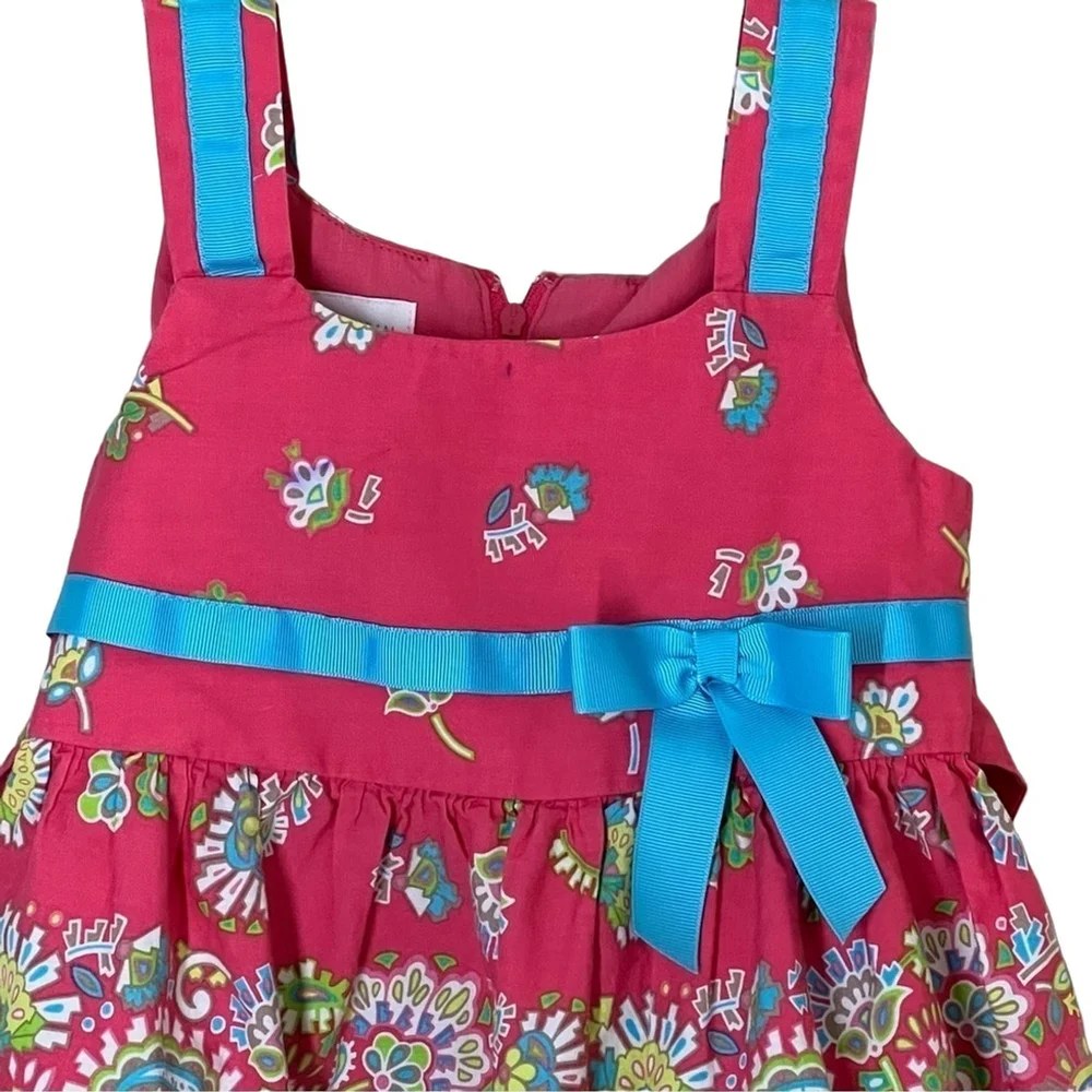 Bonnie Jean A Line Dress Toddler Girls 4T Pink Paisley Sleeveless Casual Summer